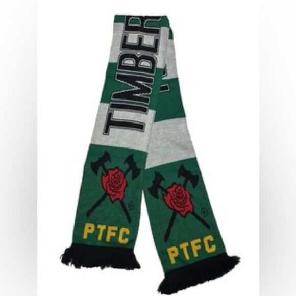 Portland Timbers Timbers Army NO PITY PTFC 107 Black Fringe 68 x 7 100% Acrylic - Picture 1 of 6